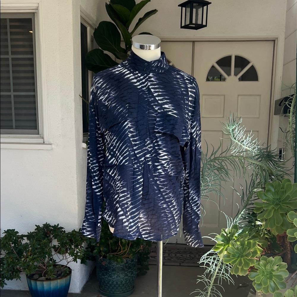 Rails Navy and White Button Down Shirt